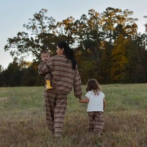 Indy and Pippa Fall Stripes Matching Set